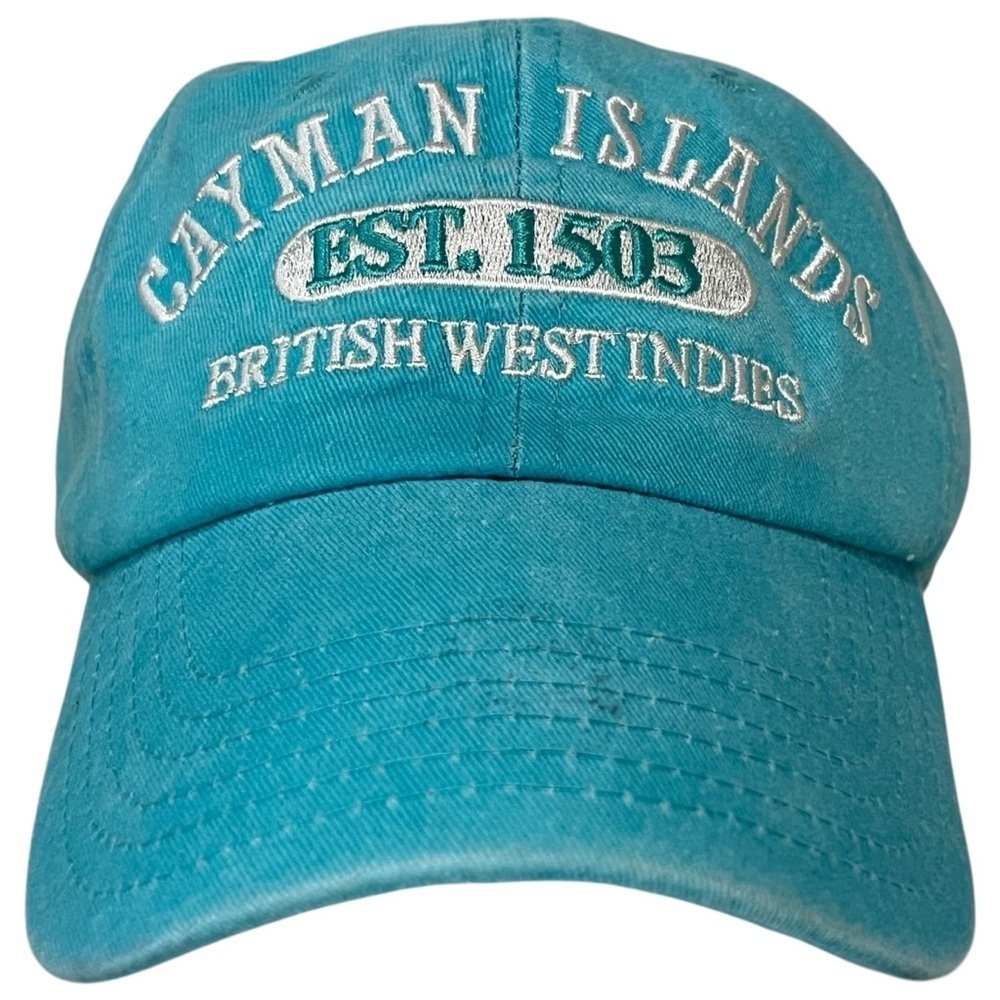 Cayman Islands Adjustable Aqua Colored Beach Ball Cap